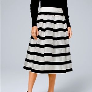 WHBM Stripe Full Skirt  skirt